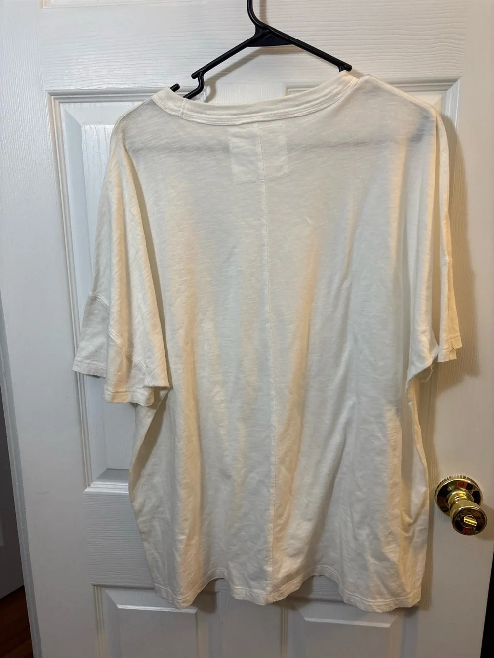aerie Cream Short Sleeve Tee with Pink Cherry Bow Graphic - Picture 3 of 4